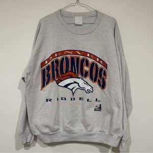 Vintage Denver Broncos Riddell Pullover Sweatshirt NFL 1997 Size XL